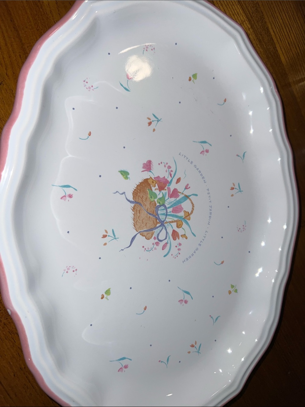 Vintage Petit Jardin Oval platter
